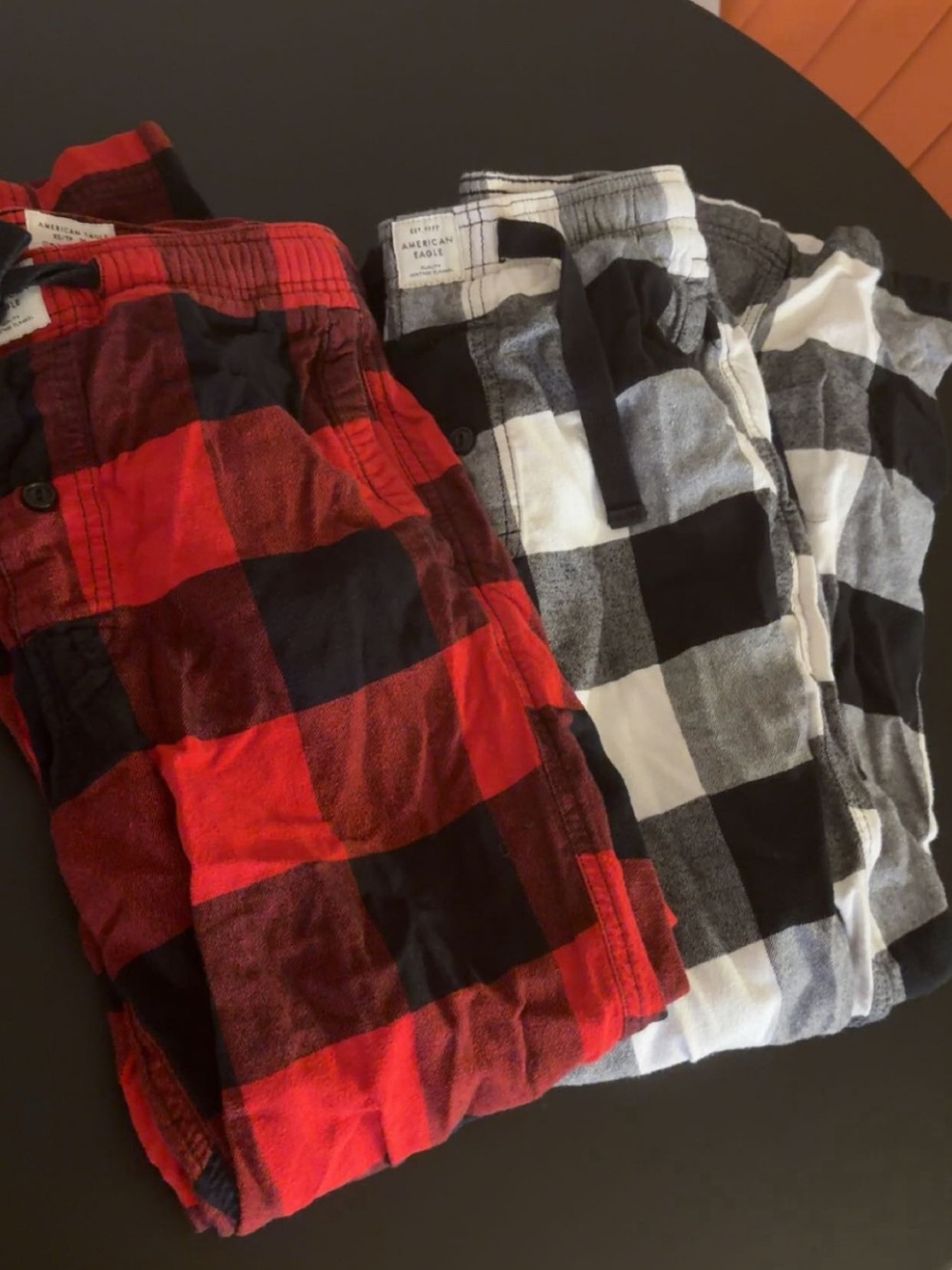 DUO American Eagle Outfitters Adult’s Plaid Pajama Pants- Red/Black, White/Black